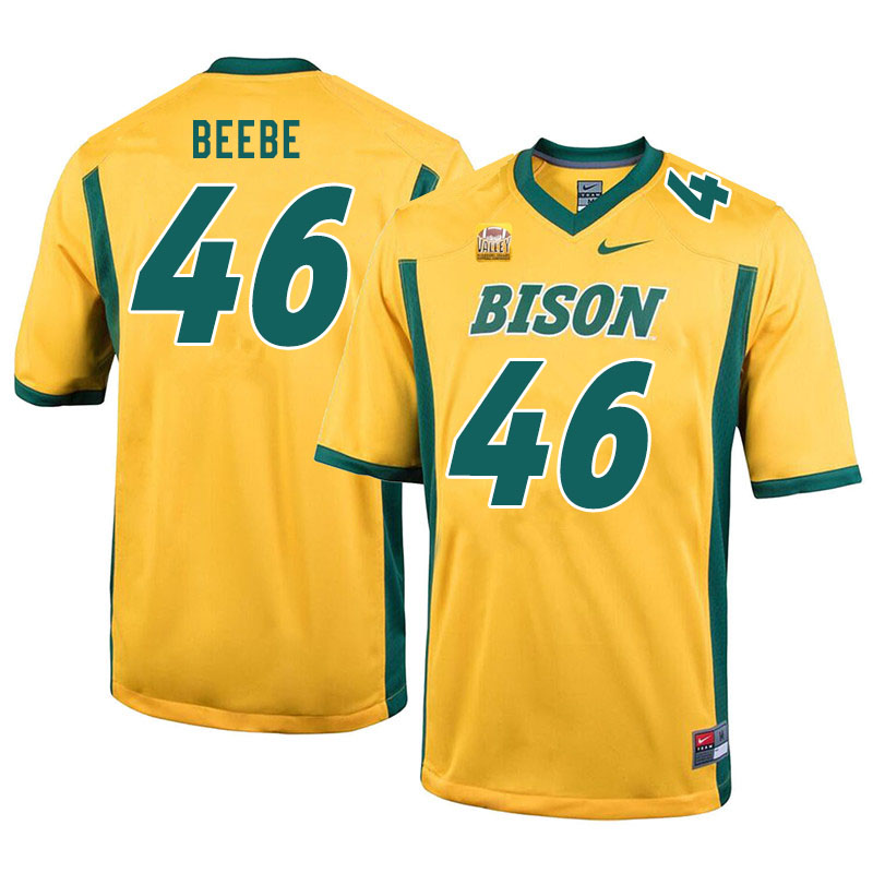 Men #46 Caleb Beebe North Dakota State Bison College Football Jerseys Sale-Yellow - Click Image to Close